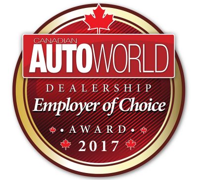 Canadian Autoworld Dealership Employer of Choice Award